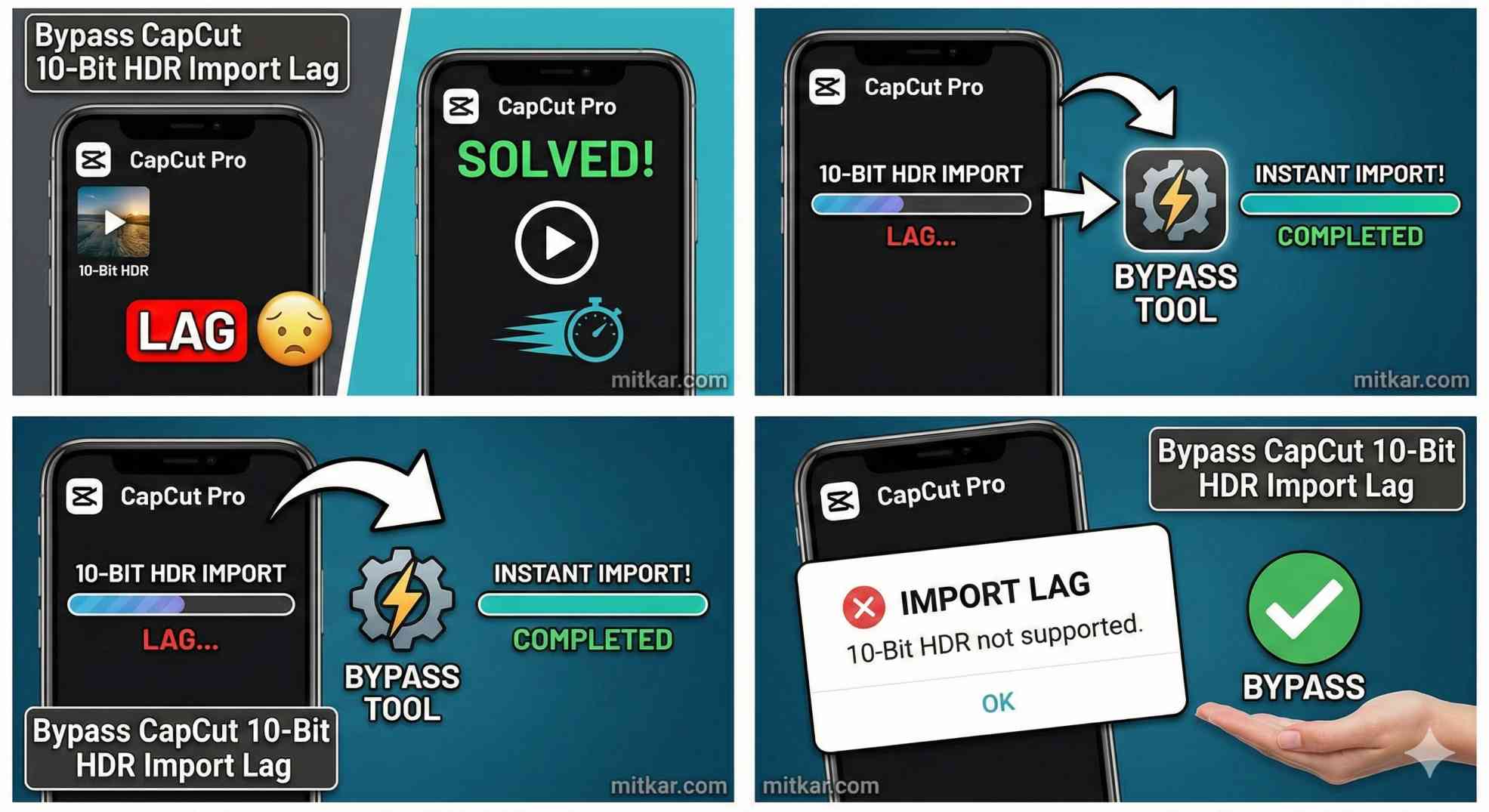 Bypass CapCut 10-Bit HDR Import Lag (Config Fix)