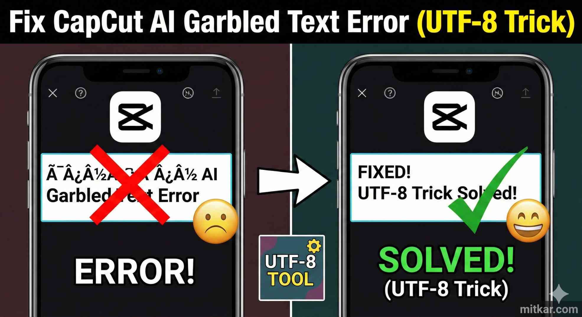 Fix CapCut AI Garbled Text Error (UTF-8 Encoding Guide)